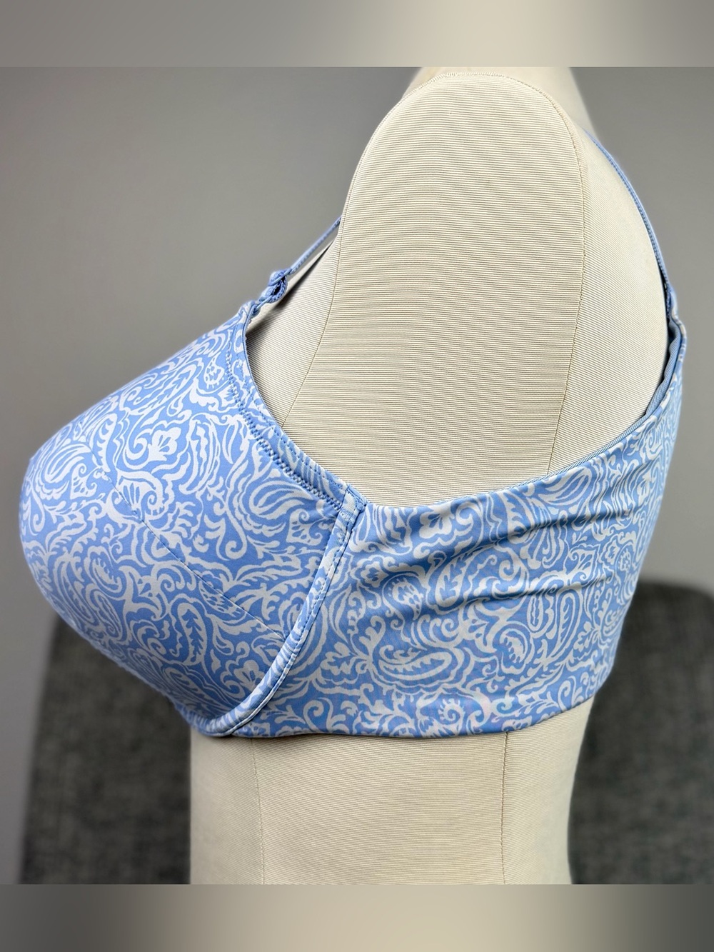 Torrid 40DD Blue Paisley T-Shirt Bra Lightly Lined Underwire Full Coverage - Picture 3 of 6